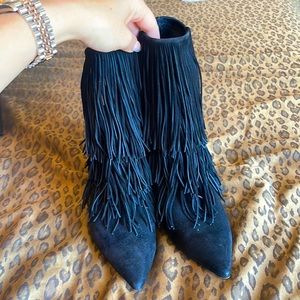 AQUAZURRA FRINGE BOOTIES Lightly worn! Size 37 SUEDE